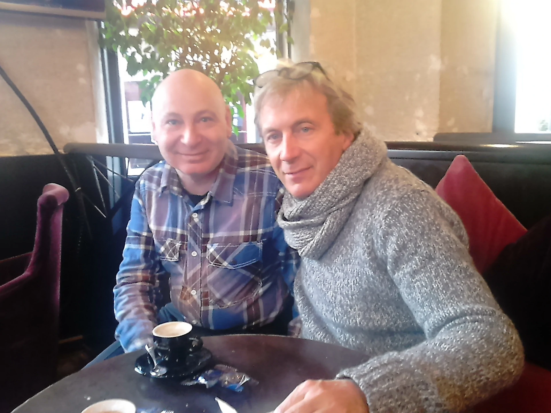 Avec Alain Choquette avant son spectacle au Théâtre du Palace à Paris.